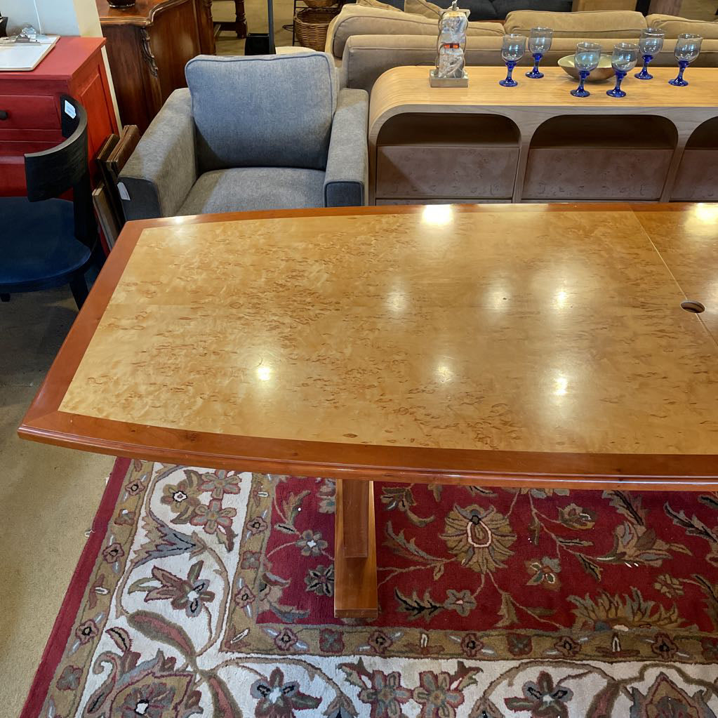 PA Cherry & Corillian Birch Burled Wood Conference Table