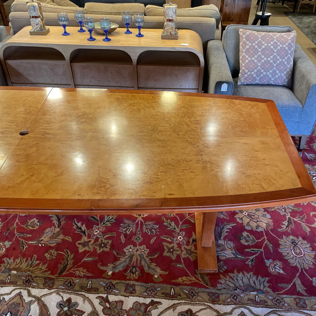 PA Cherry & Corillian Birch Burled Wood Conference Table