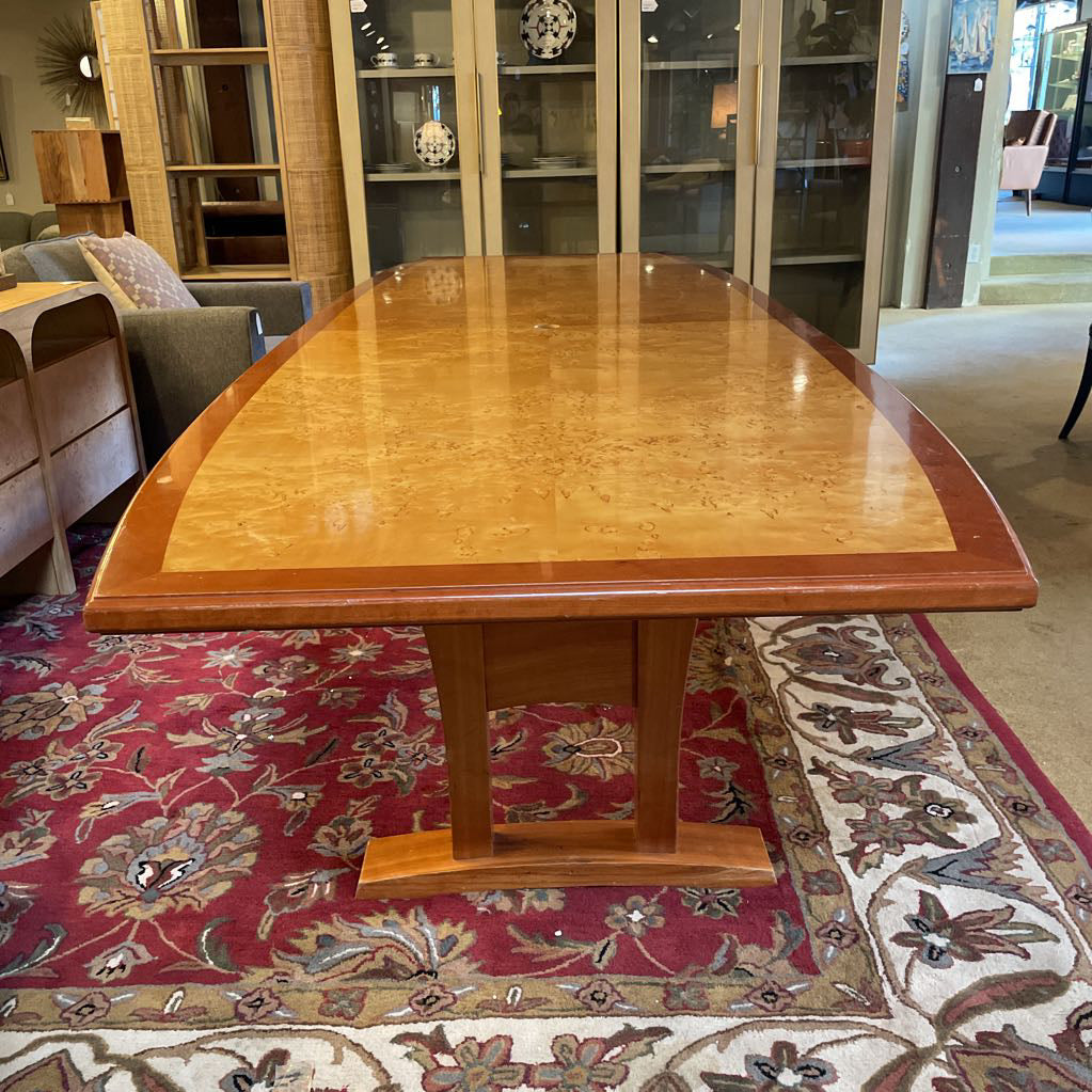 PA Cherry & Corillian Birch Burled Wood Conference Table