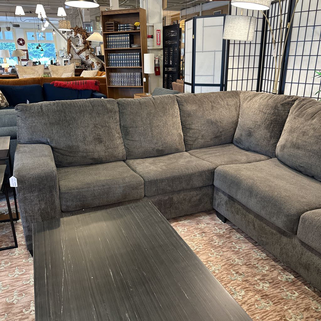 Cozy Charcoal 3 Piece U-Shaped Sectional U SECTIONALS RAF