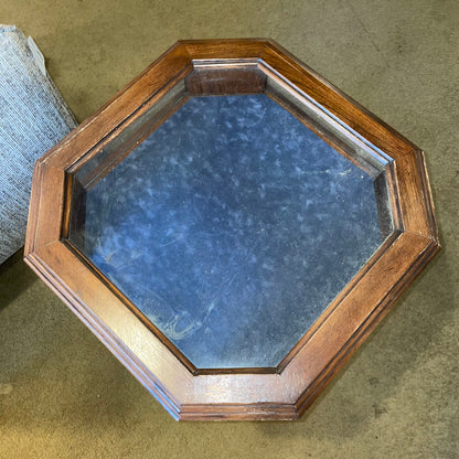 Glass Top Octogon Parlor End Table C SIDE TABLES