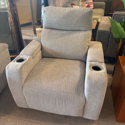 Light Grey Power Recliner Chair w/USB Port & Lights U ACCENT CHAIRS