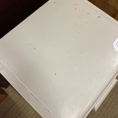 Vintage White Curved Side End Table