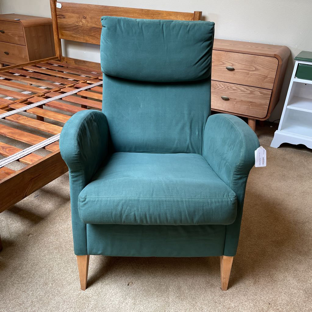 Green Grassoler Curved Arm Accent Chair