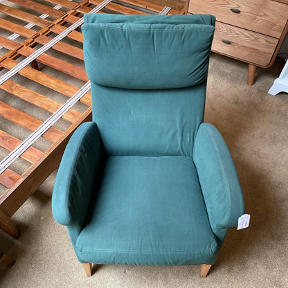 Green Grassoler Curved Arm Accent Chair