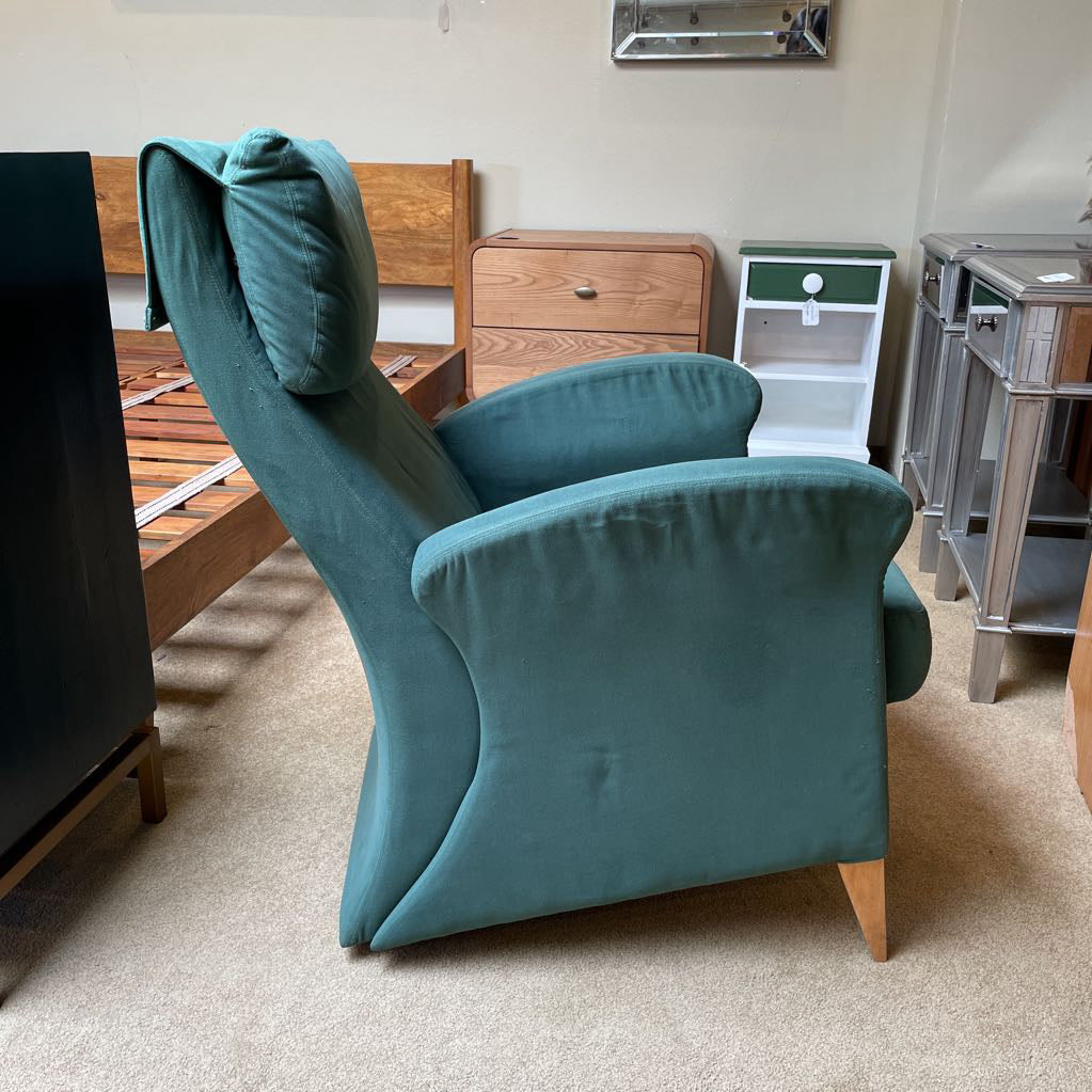 Green Grassoler Curved Arm Accent Chair