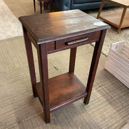 Classic Side Table w/Drawer & Shelf (AS IS)