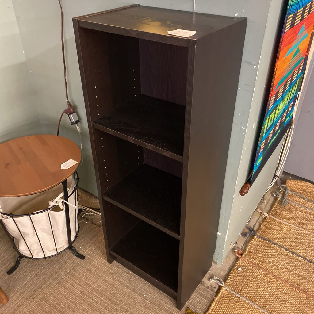 Small Narrow Espresso Bookcase
