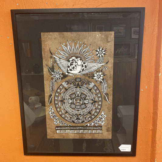Black & White Aztec Art
