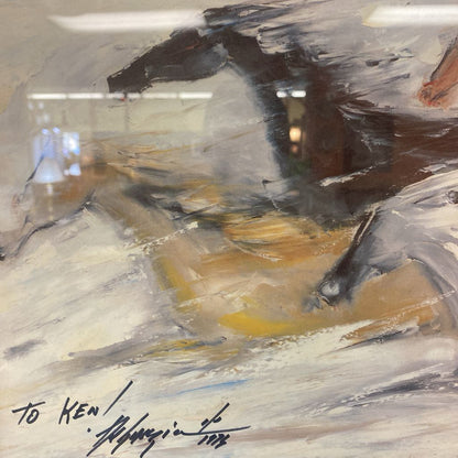 Signed Impressionist Horses Art