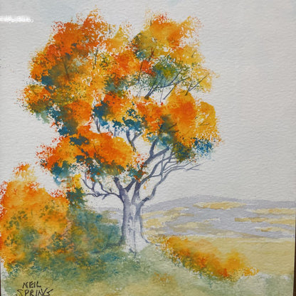 Tree with Orange Foliage Art ART