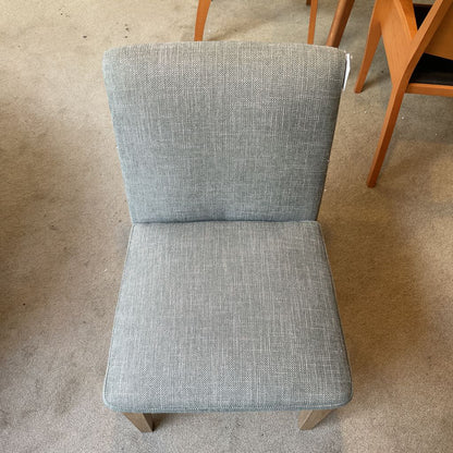 POTTERY BARN Green/Grey Upholstery Dining Cair