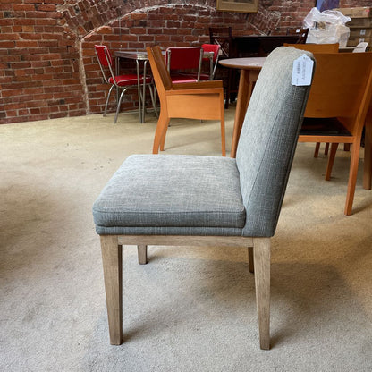 POTTERY BARN Green/Grey Upholstery Dining Cair