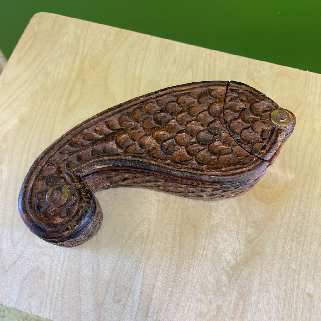 Vintage Carved Indian Tika Box