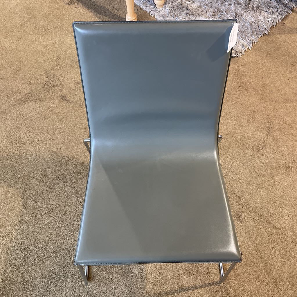 Andreu Grey Leather Contemparary Chair