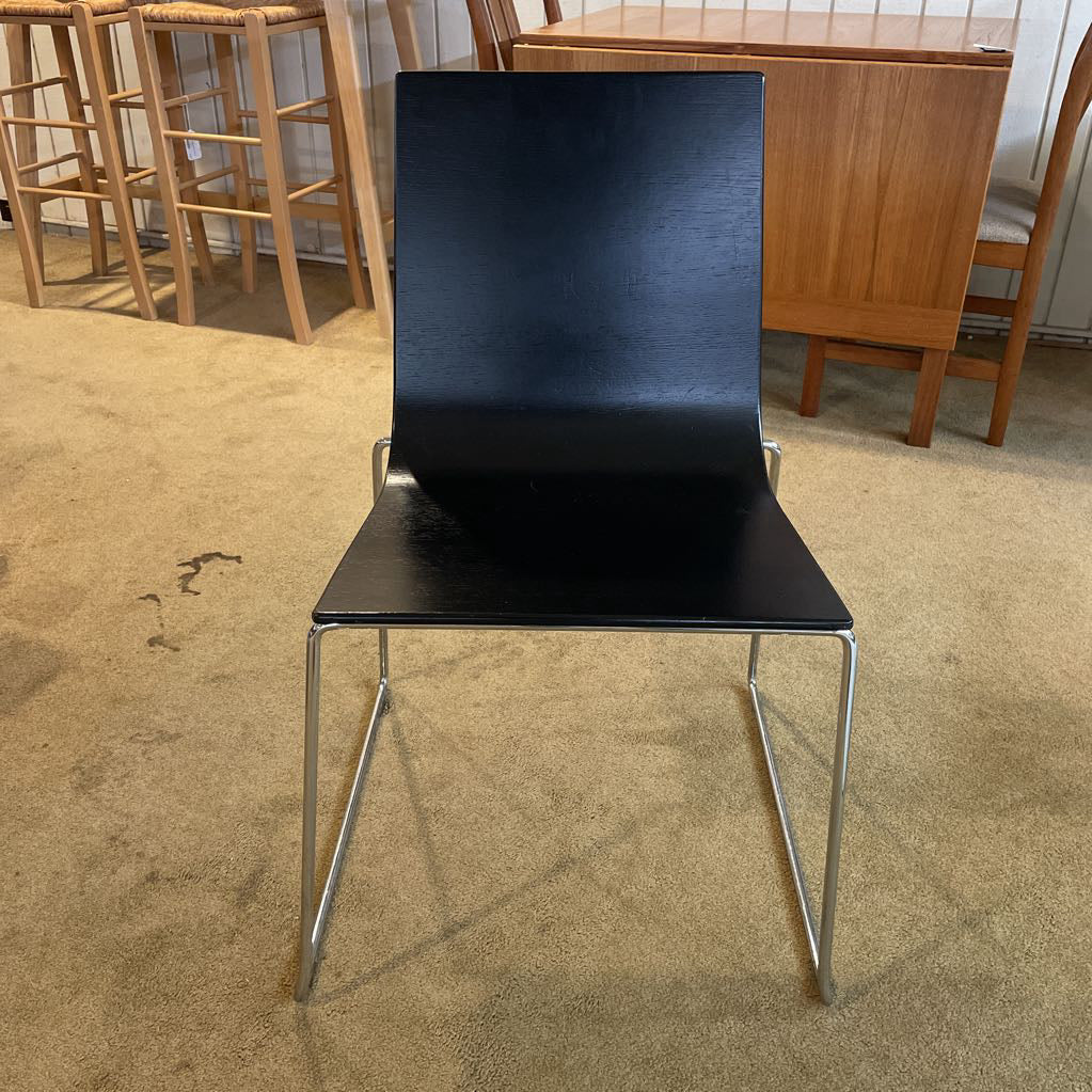 Andreu World Painted Black Chrome Dining Chair