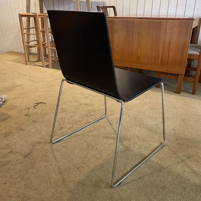 Andreu World Painted Black Chrome Dining Chair