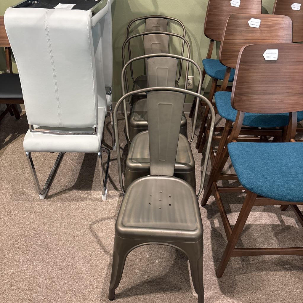 Set of 4 Metal Dining Chairs