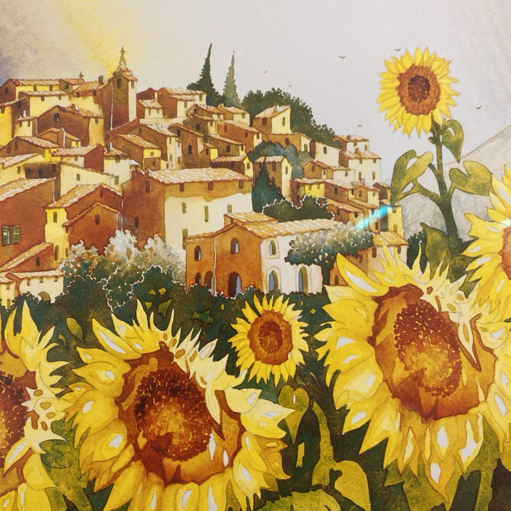 Sunflower Landscape Art