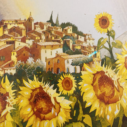 Sunflower Landscape Art