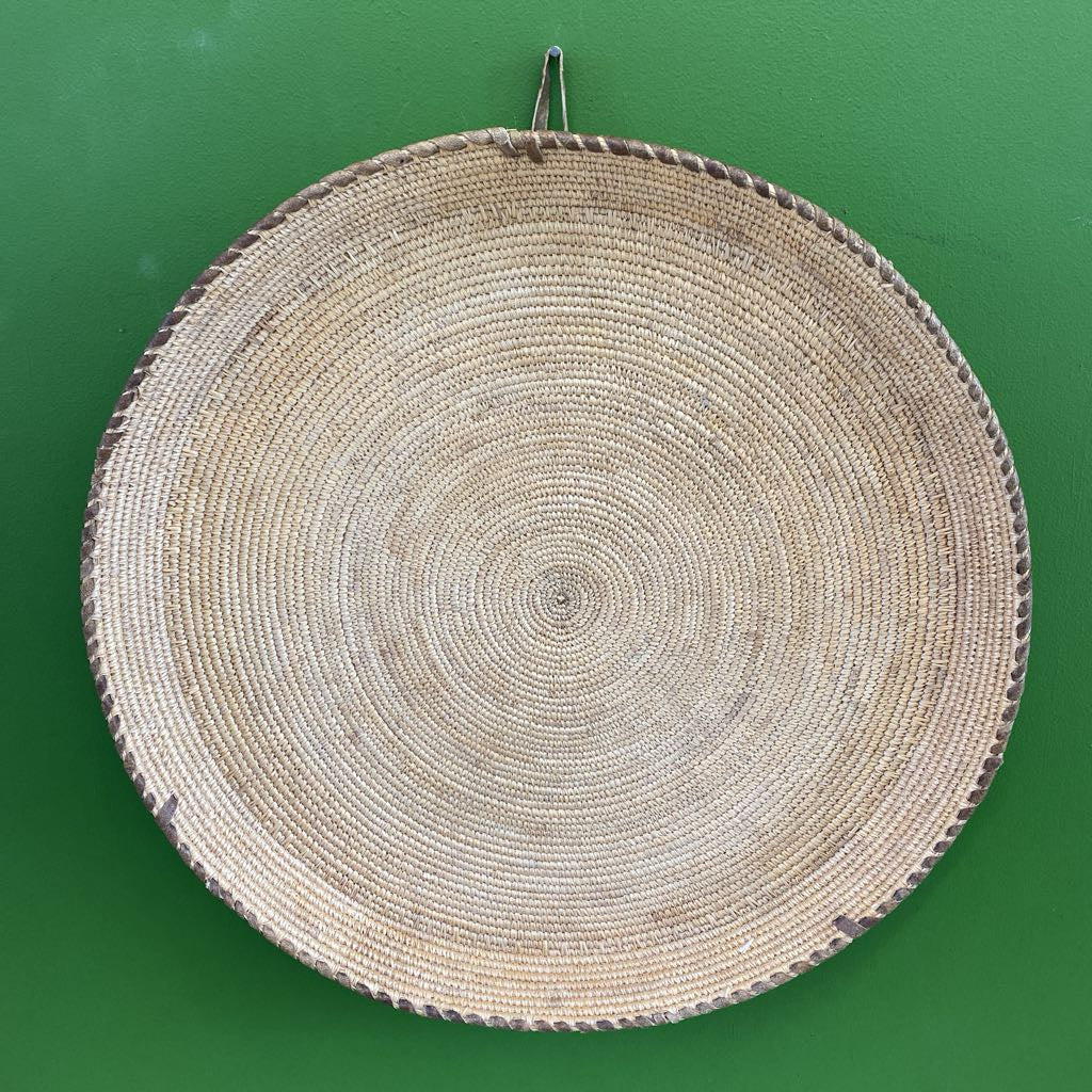 Intricate Weave Tribal Basket Tray