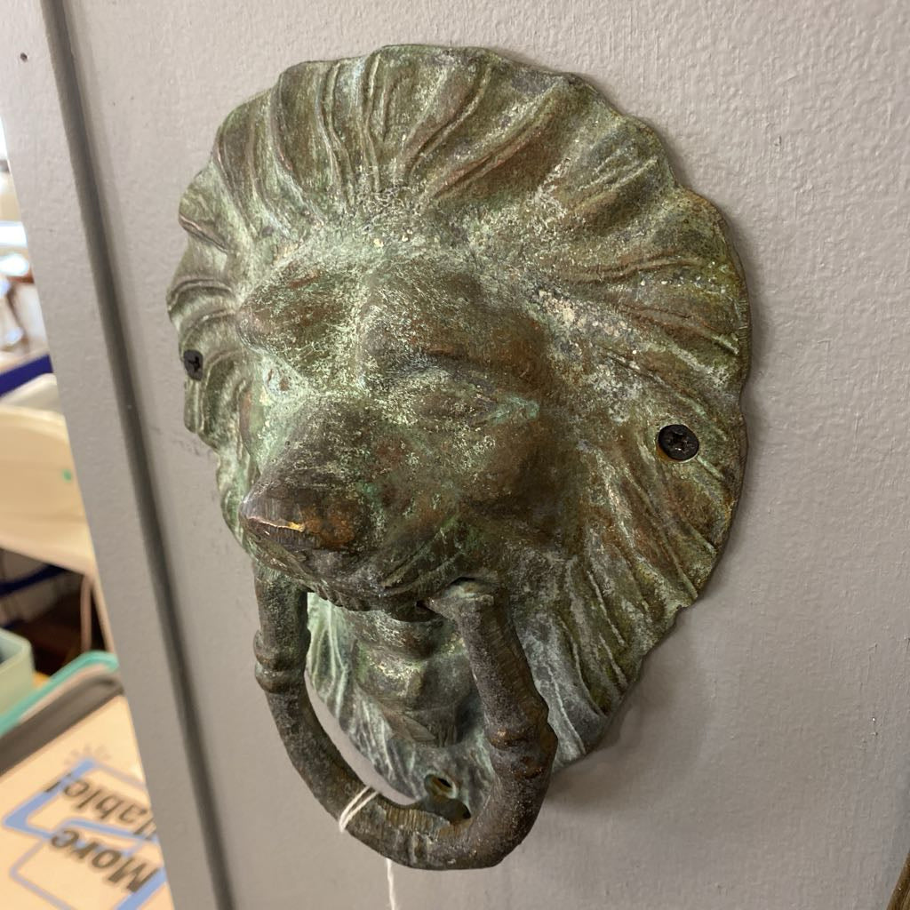 Antique Bronze Lion Head Door Knocker
