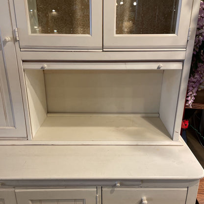 Lexington White Farmhouse Style 2 Piece Kitchen Cabinet