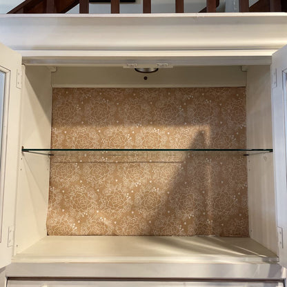Lexington White Farmhouse Style 2 Piece Kitchen Cabinet