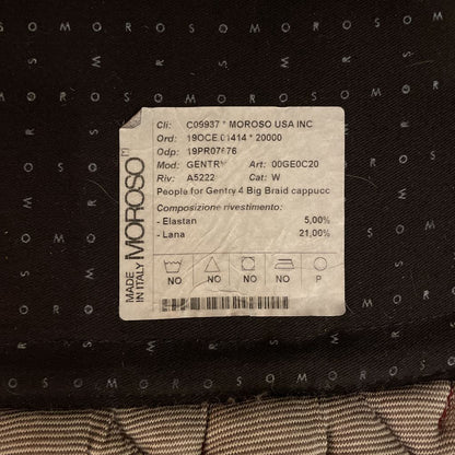 Moroso Gentry Gray Quilted RAF Sect. w/ Chrome Base *AS IS*