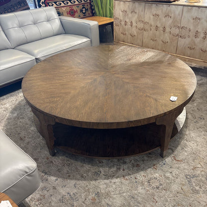 Large Round 2 Tier Starburst Pattern Coffee Table