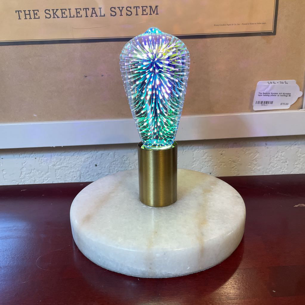 Marble Base w/ Galaxy Bulb Lamp