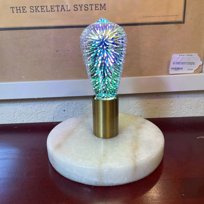 Marble Base w/ Galaxy Bulb Lamp