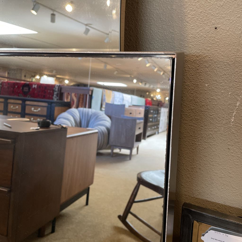Room & Board Contemporary Stainless Frame Mirror
