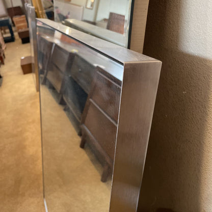 Room & Board Contemporary Stainless Frame Mirror