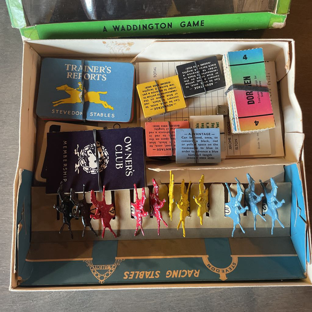 Totopoly Game 1950's Board & Box with Cards and Game Pieces