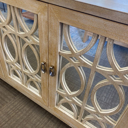PIER ONE Mirrored Lattice Four Door Sideboard