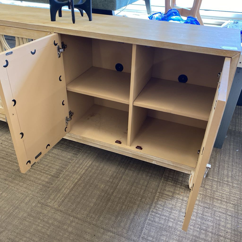 PIER ONE Mirrored Lattice Four Door Sideboard
