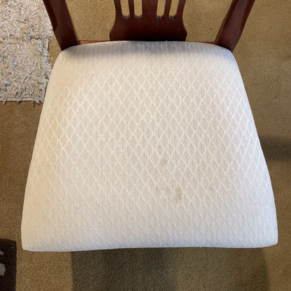 Reddish Tone Oval Dining Table with Leaves and 8 Chairs SET. AS IS
