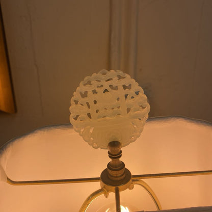 Soapstone Chinese Figure Table Lamp