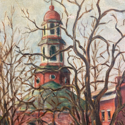 Vintage Christ Church in Alexandria Virginia Painting