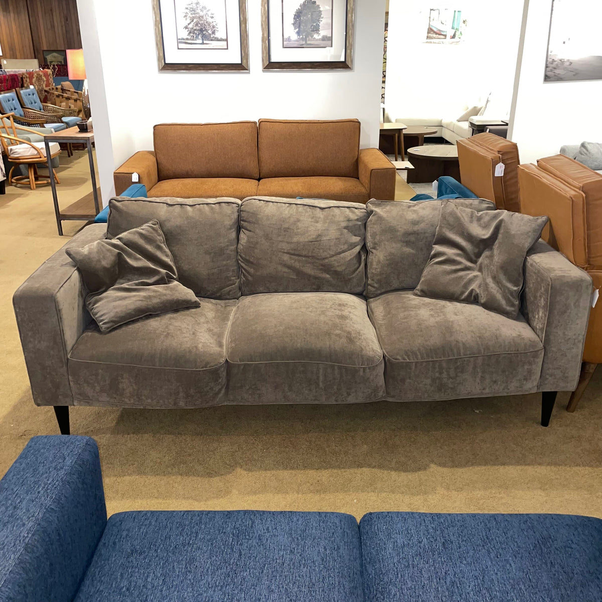 3 Seat Truffle Sofa w/ 2 Pillows U SOFAS