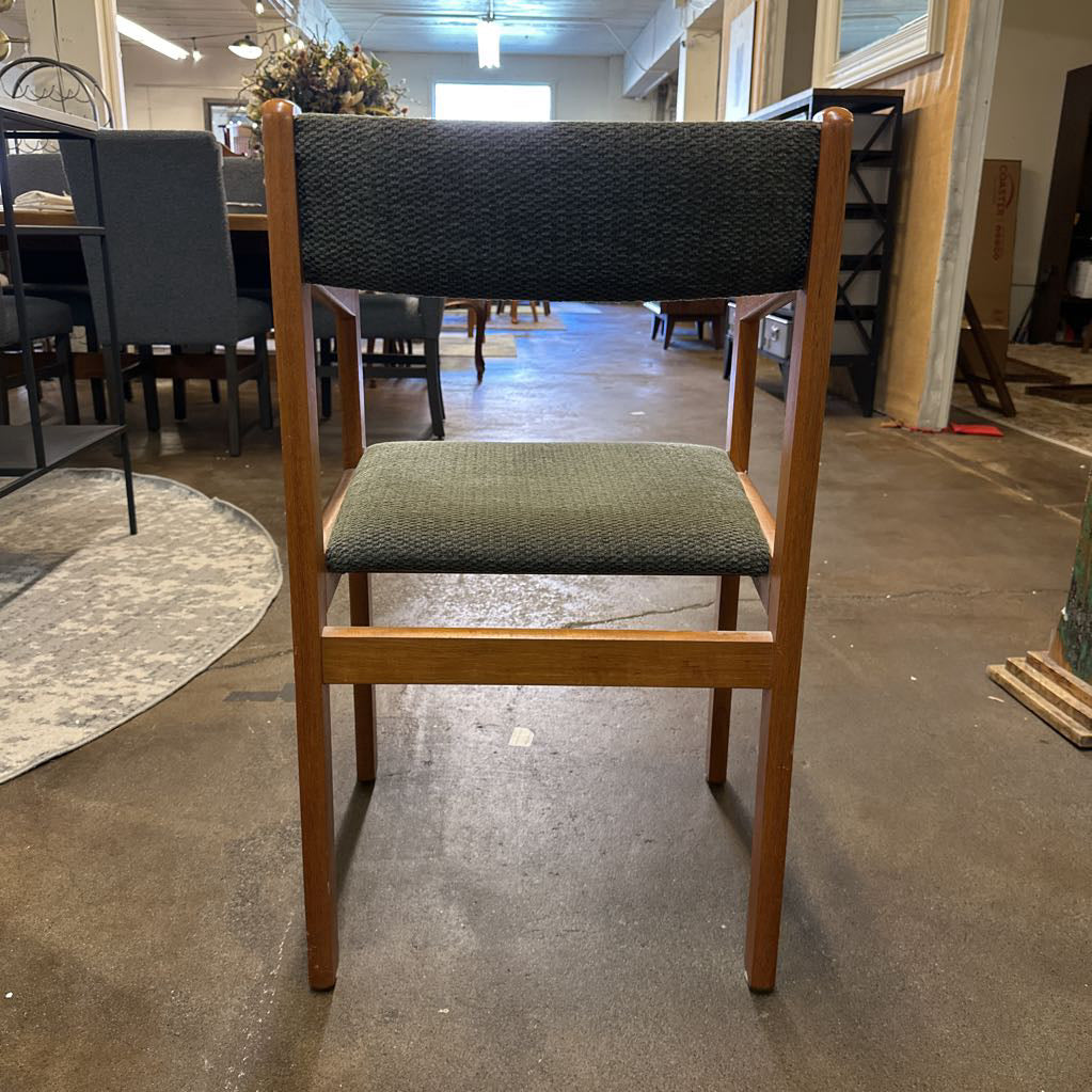 Teak Captains Chair Olive Upholsters