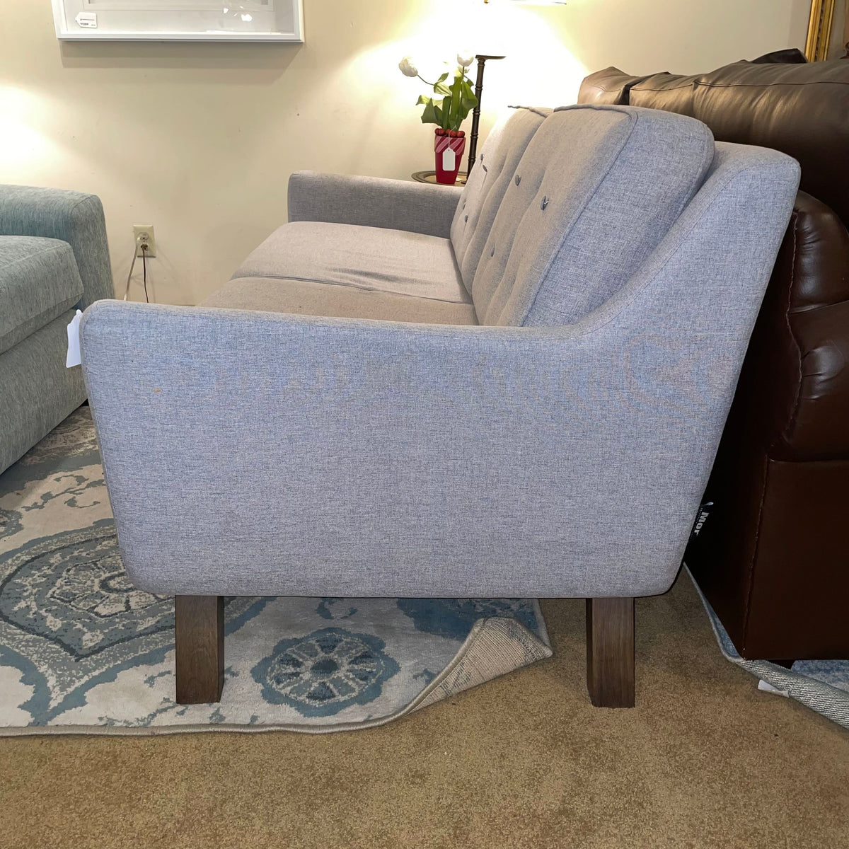 Grey Two Seat Tufted Contemporary Sofa U SOFAS