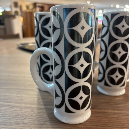 Mid-Century 1960's Mod Cappuccino Mug Set
