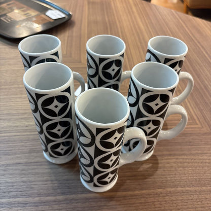Mid-Century 1960's Mod Cappuccino Mug Set