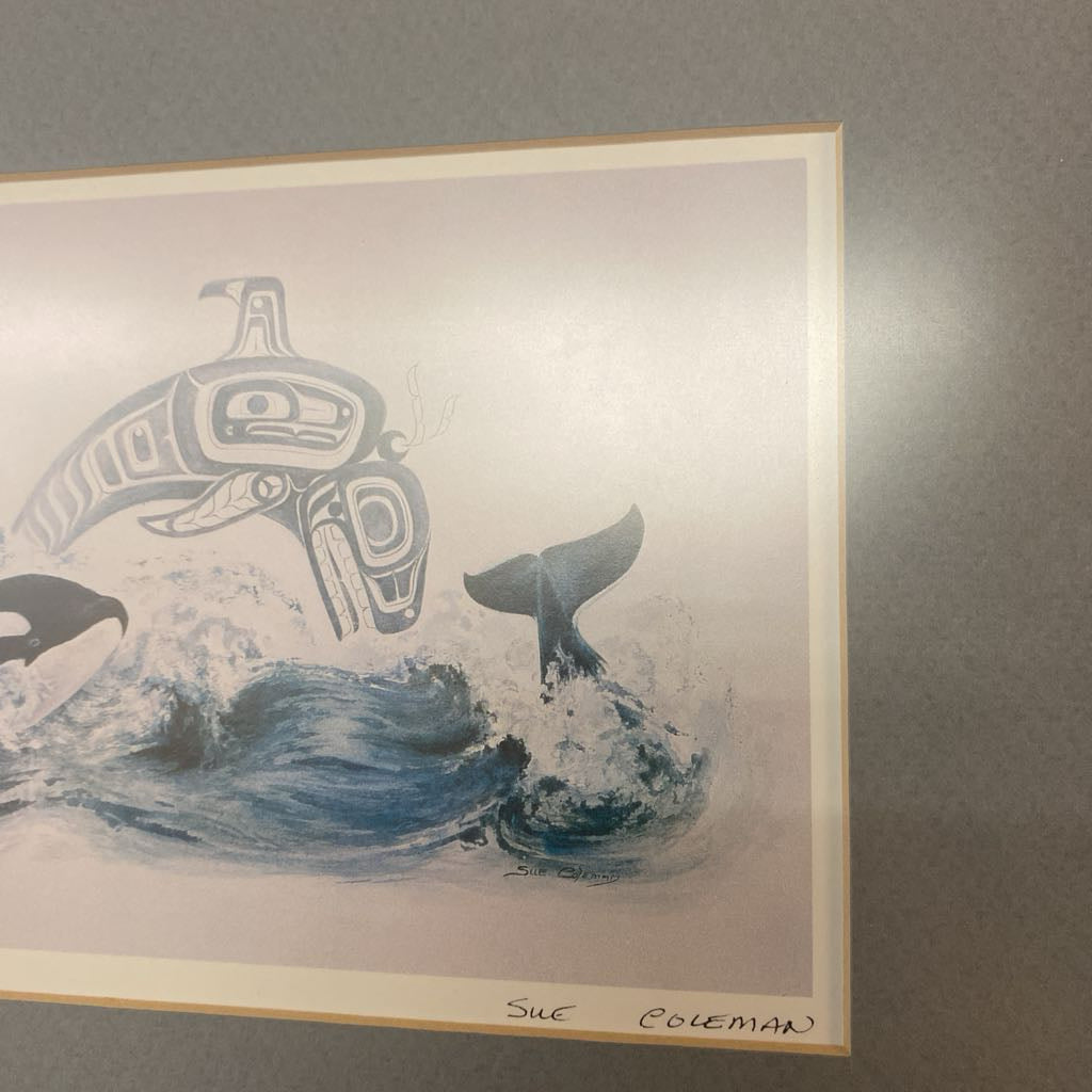SUSAN J COLEMAN Orca Print Signed
