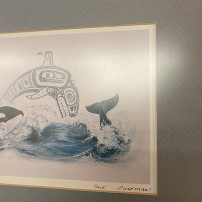 SUSAN J COLEMAN Orca Print Signed