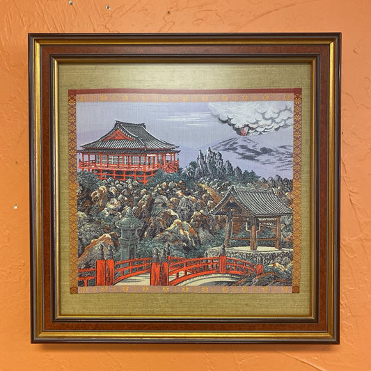 Asian Silk Art Style Landscape