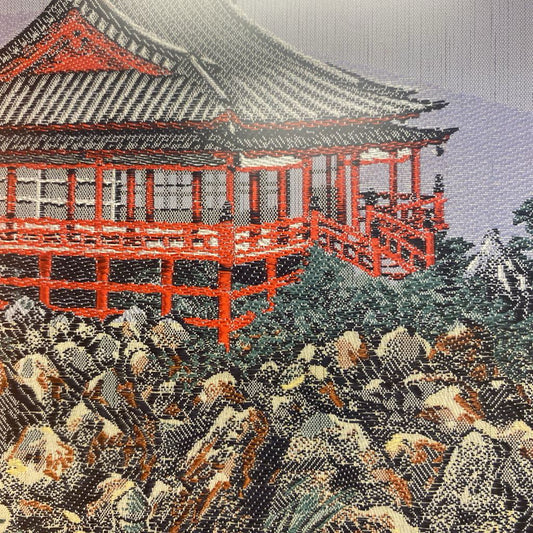 Asian Silk Art Style Landscape