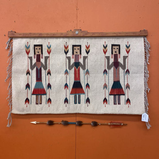 Vintage Navajo Corn Madden Weaving w/Arrow